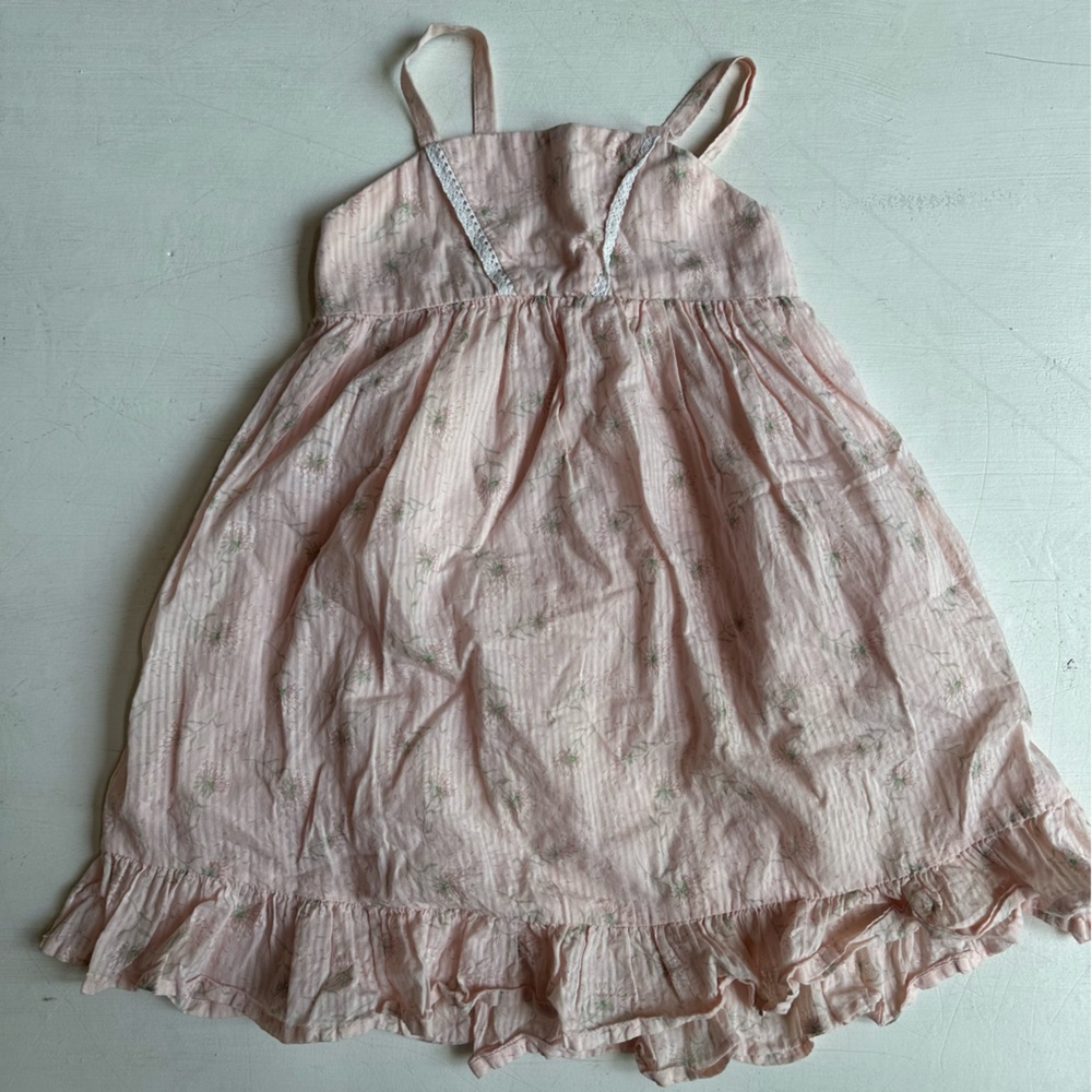 Bundle Tahari Light Pink Ruffled Dress and H&M Yellow Tiered Dress - Picture 2 of 8